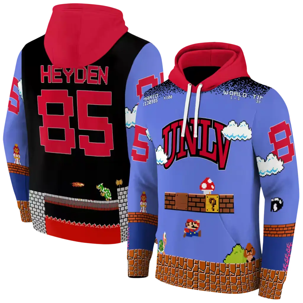 custom unlv rebels mario blue black hoodie fashion forward custom unlv rebels mario blue black hoodie fashion forward