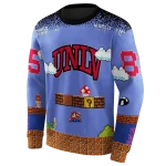 custom unlv rebels mario blue black hoodie best selling