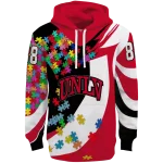 custom unlv rebels puzzle pieces red hoodie best selling