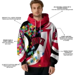 custom unlv rebels puzzle pieces red hoodie best selling