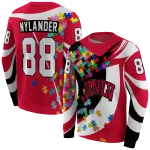 custom unlv rebels puzzle pieces red hoodie best selling