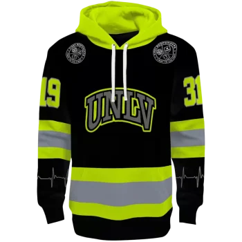 custom unlv rebels safety motif black neon green hoodie best selling
