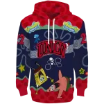 custom unlv rebels spongebob patrick star red navy hoodie best selling