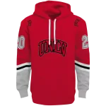 custom unlv rebels striped sleeves red hoodie best selling