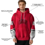 custom unlv rebels striped sleeves red hoodie best selling