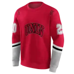 custom unlv rebels striped sleeves red hoodie best selling