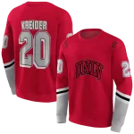 custom unlv rebels striped sleeves red hoodie best selling