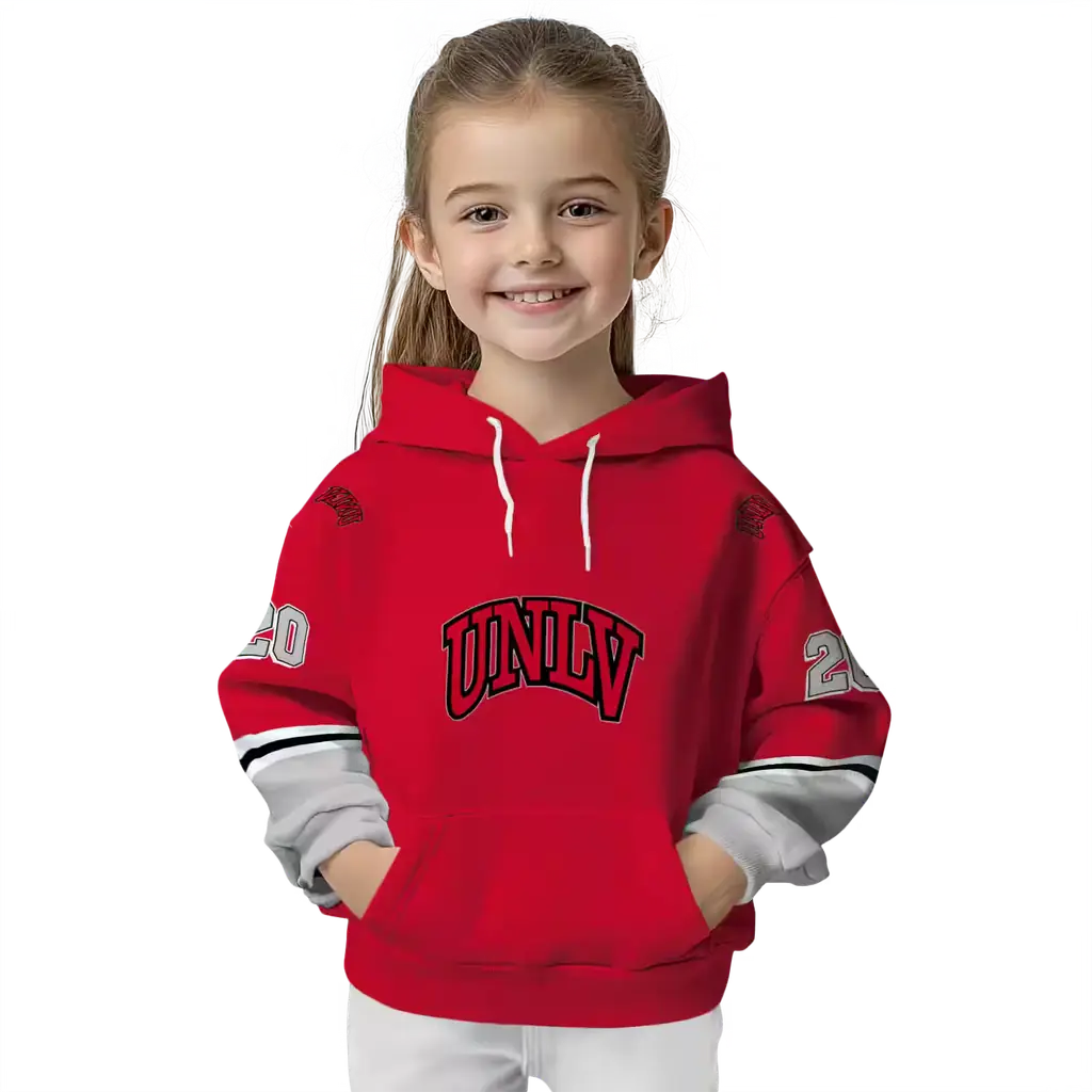 custom unlv rebels striped sleeves red hoodie top rated custom unlv rebels striped sleeves red hoodie top rated