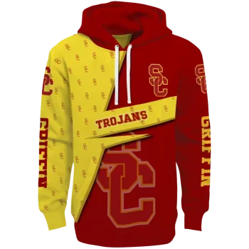 custom usc trojans abstract shape red hoodie best selling