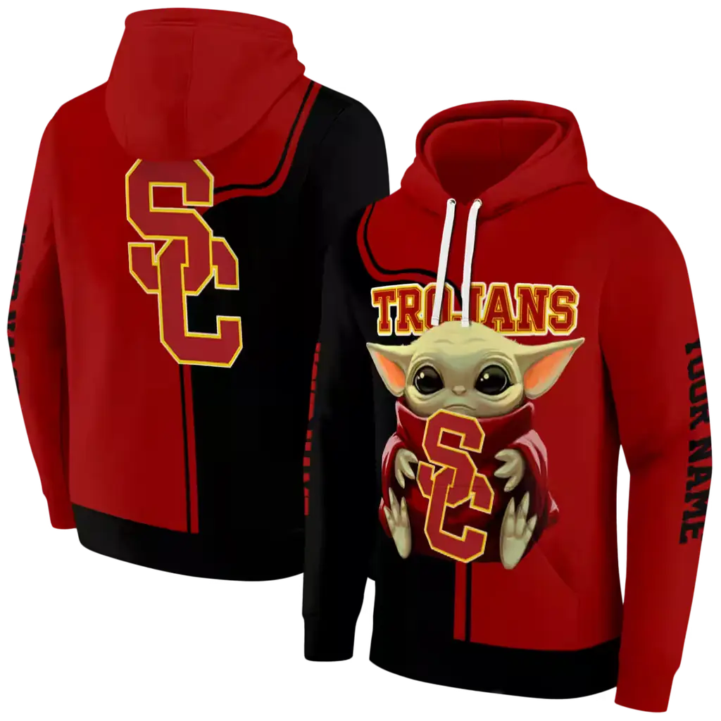 custom usc trojans baby yoda red black hoodie fashion forward custom usc trojans baby yoda red black hoodie fashion forward