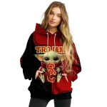 custom usc trojans baby yoda red black hoodie best selling