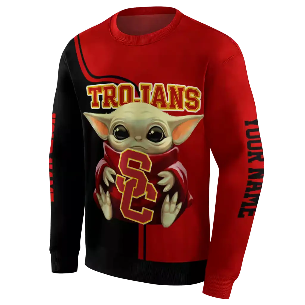custom usc trojans baby yoda red black hoodie new arrival custom usc trojans baby yoda red black hoodie new arrival