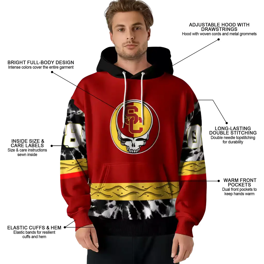 custom usc trojans grateful vibes red hoodie latest model custom usc trojans grateful vibes red hoodie latest model