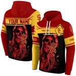 custom usc trojans grim reaper red black hoodie best selling
