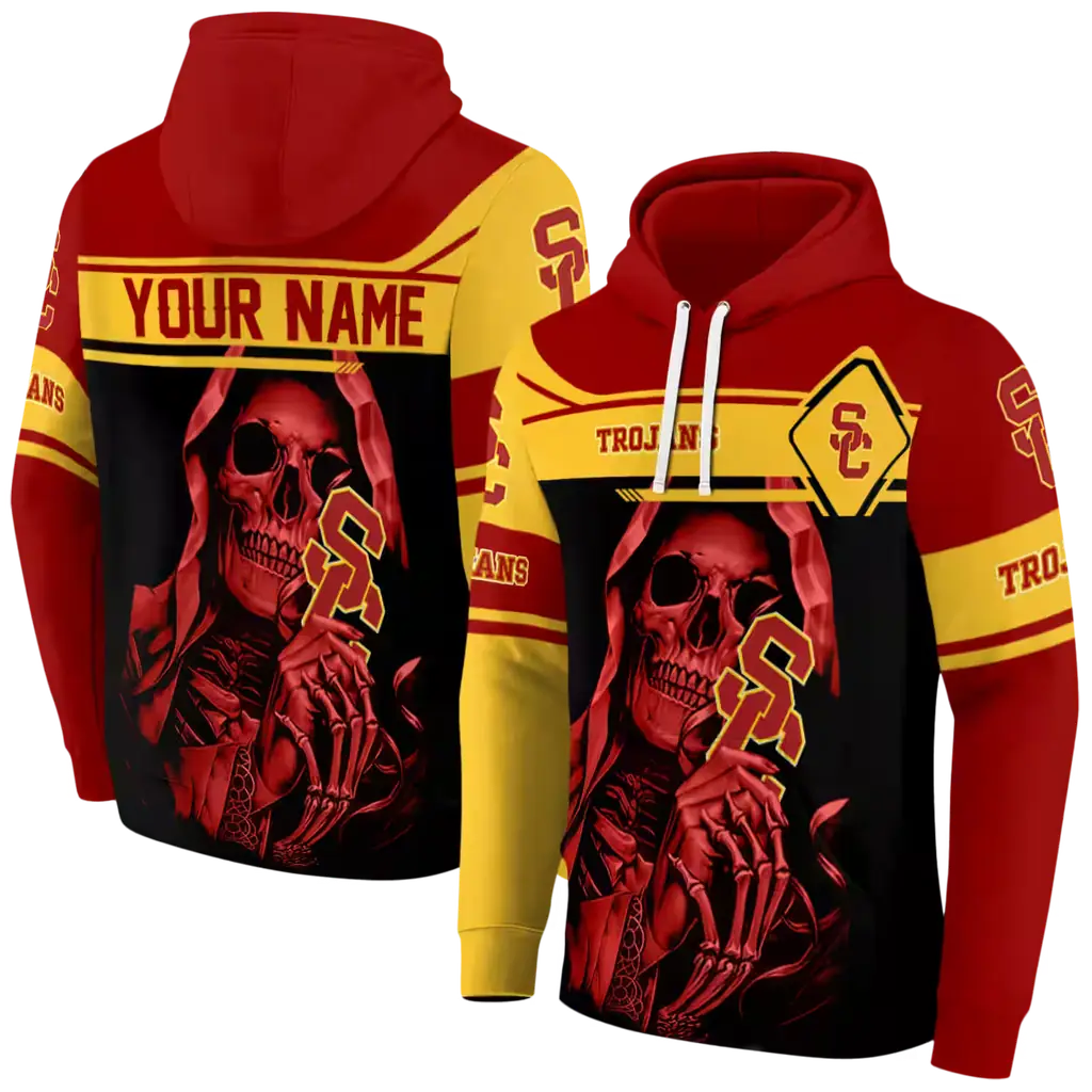 custom usc trojans grim reaper red black hoodie fashion forward custom usc trojans grim reaper red black hoodie fashion forward