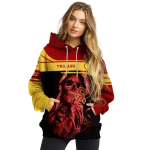 custom usc trojans grim reaper red black hoodie best selling