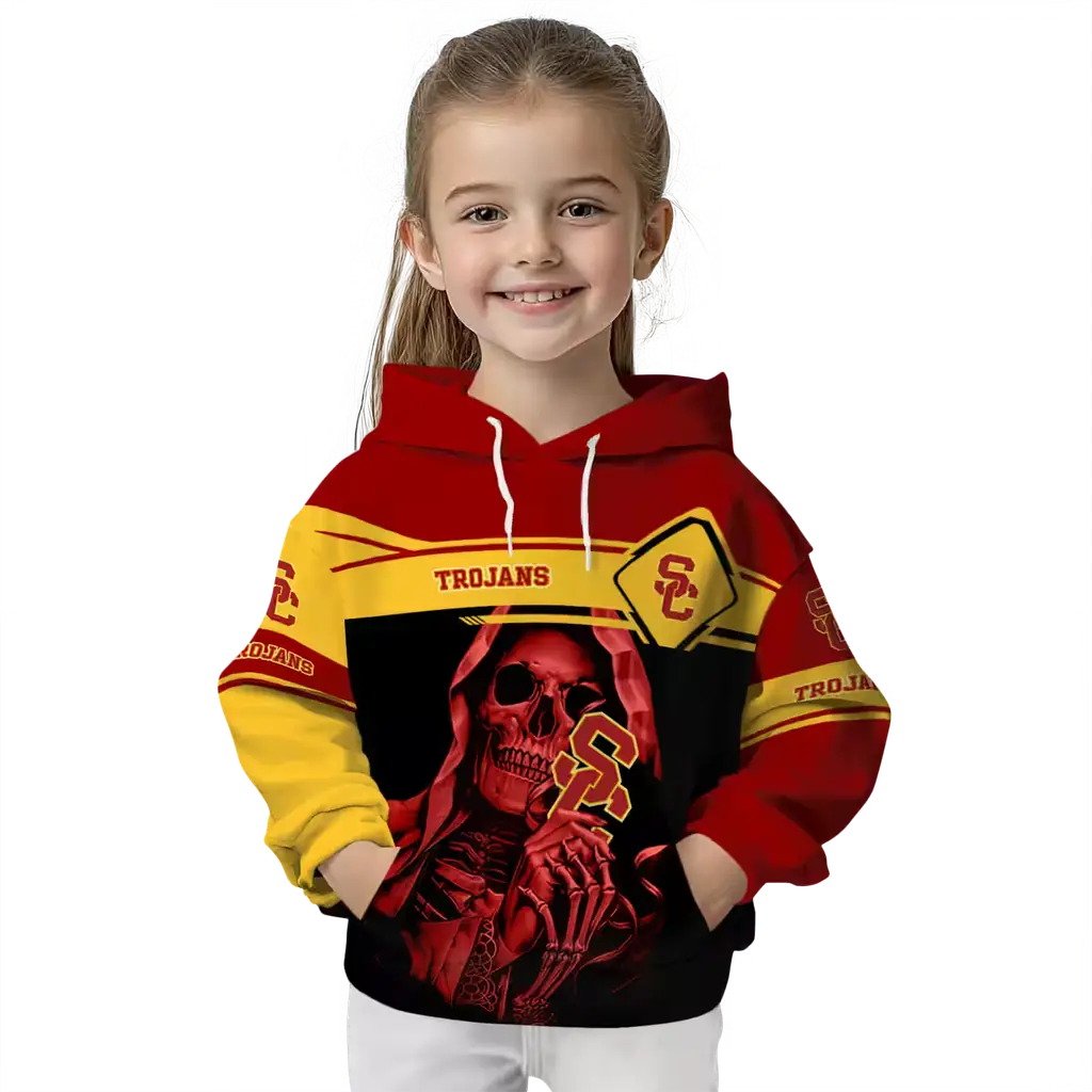 custom usc trojans grim reaper red black hoodie top rated custom usc trojans grim reaper red black hoodie top rated