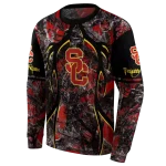 custom usc trojans hunting theme red black hoodie best selling