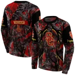 custom usc trojans hunting theme red black hoodie best selling