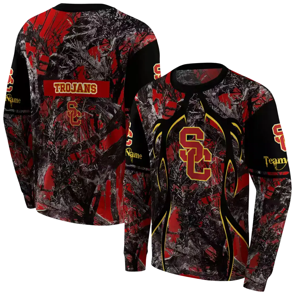 custom usc trojans hunting theme red black hoodie premium grade custom usc trojans hunting theme red black hoodie premium grade