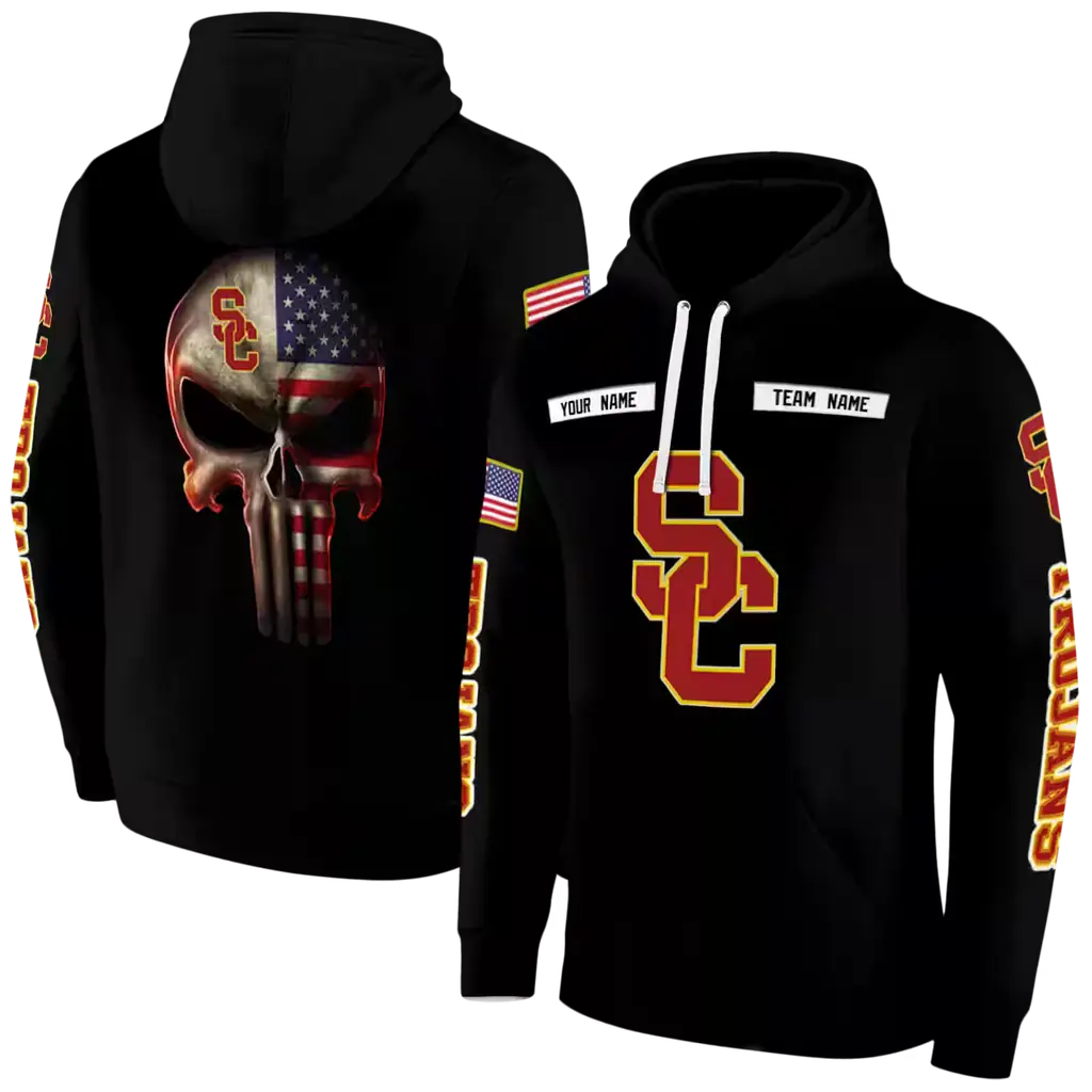custom usc trojans punisher skull black hoodie fashion forward custom usc trojans punisher skull black hoodie fashion forward
