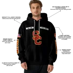 custom usc trojans punisher skull black hoodie best selling