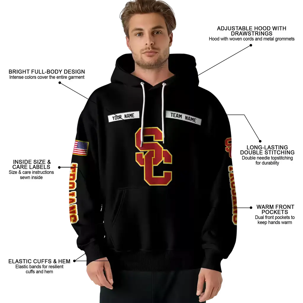 custom usc trojans punisher skull black hoodie latest model custom usc trojans punisher skull black hoodie latest model