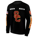 custom usc trojans punisher skull black hoodie best selling