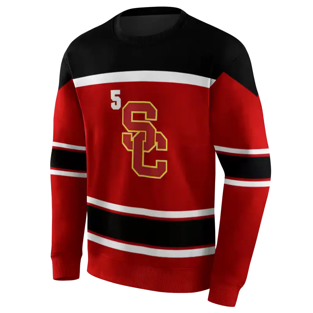 custom usc trojans striped pattern red hoodie new arrival custom usc trojans striped pattern red hoodie new arrival