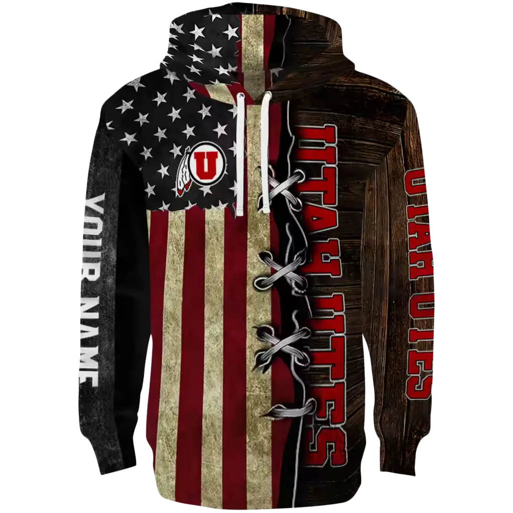custom utah utes american pride hoodie best selling custom utah utes american pride hoodie best selling