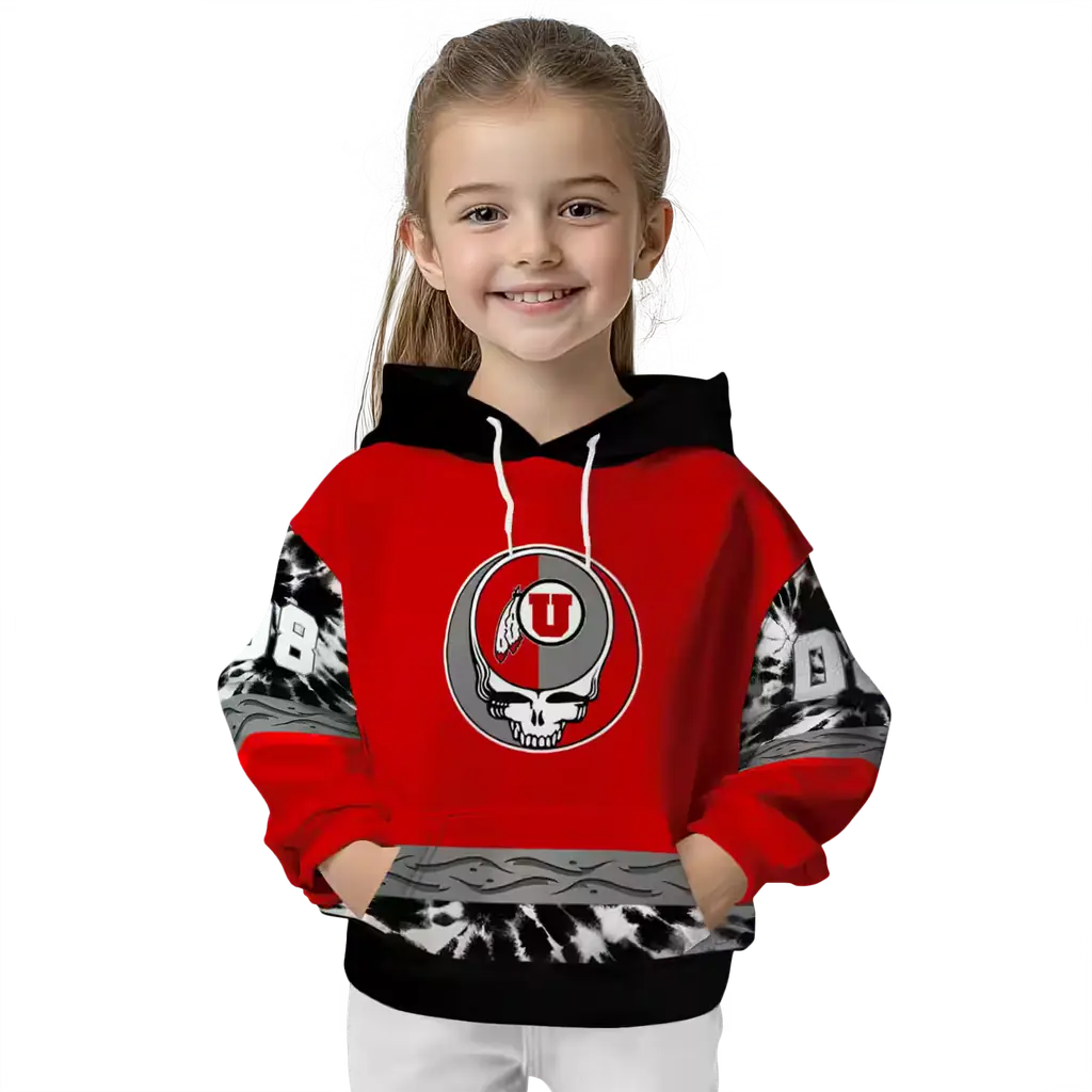 custom utah utes grateful vibes red hoodie top rated custom utah utes grateful vibes red hoodie top rated