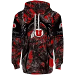 custom utah utes hunting theme red black hoodie best selling