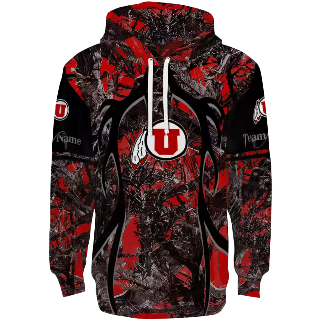 custom utah utes hunting theme red black hoodie best selling custom utah utes hunting theme red black hoodie best selling