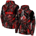 custom utah utes hunting theme red black hoodie best selling