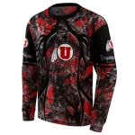 custom utah utes hunting theme red black hoodie best selling