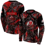 custom utah utes hunting theme red black hoodie best selling
