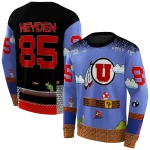 custom utah utes mario blue black hoodie best selling