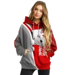custom utah utes peeking snoopy red hoodie best selling