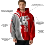 custom utah utes peeking snoopy red hoodie best selling