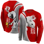 custom utah utes peeking snoopy red hoodie best selling