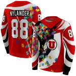 custom utah utes puzzle pieces red hoodie best selling