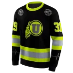 custom utah utes safety motif black neon green hoodie best selling