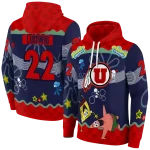 custom utah utes spongebob patrick star red navy hoodie best selling