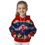 custom utah utes spongebob patrick star red navy hoodie best selling