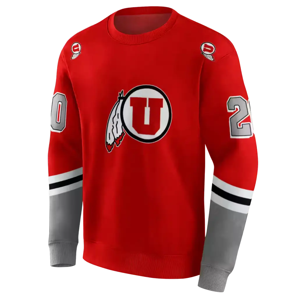 custom utah utes striped sleeves red hoodie new arrival custom utah utes striped sleeves red hoodie new arrival