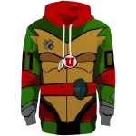 custom utah utes superhero armor red green hoodie best selling