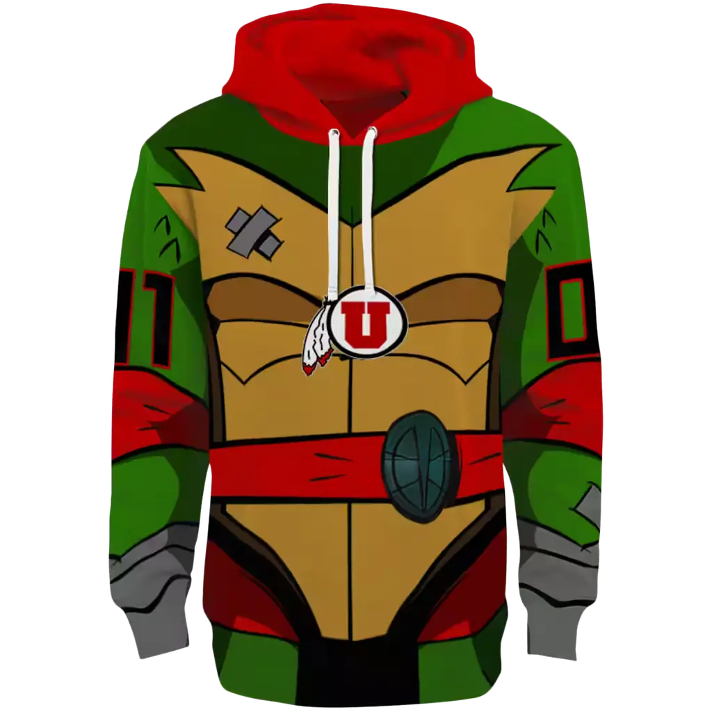 custom utah utes superhero armor red green hoodie best selling custom utah utes superhero armor red green hoodie best selling