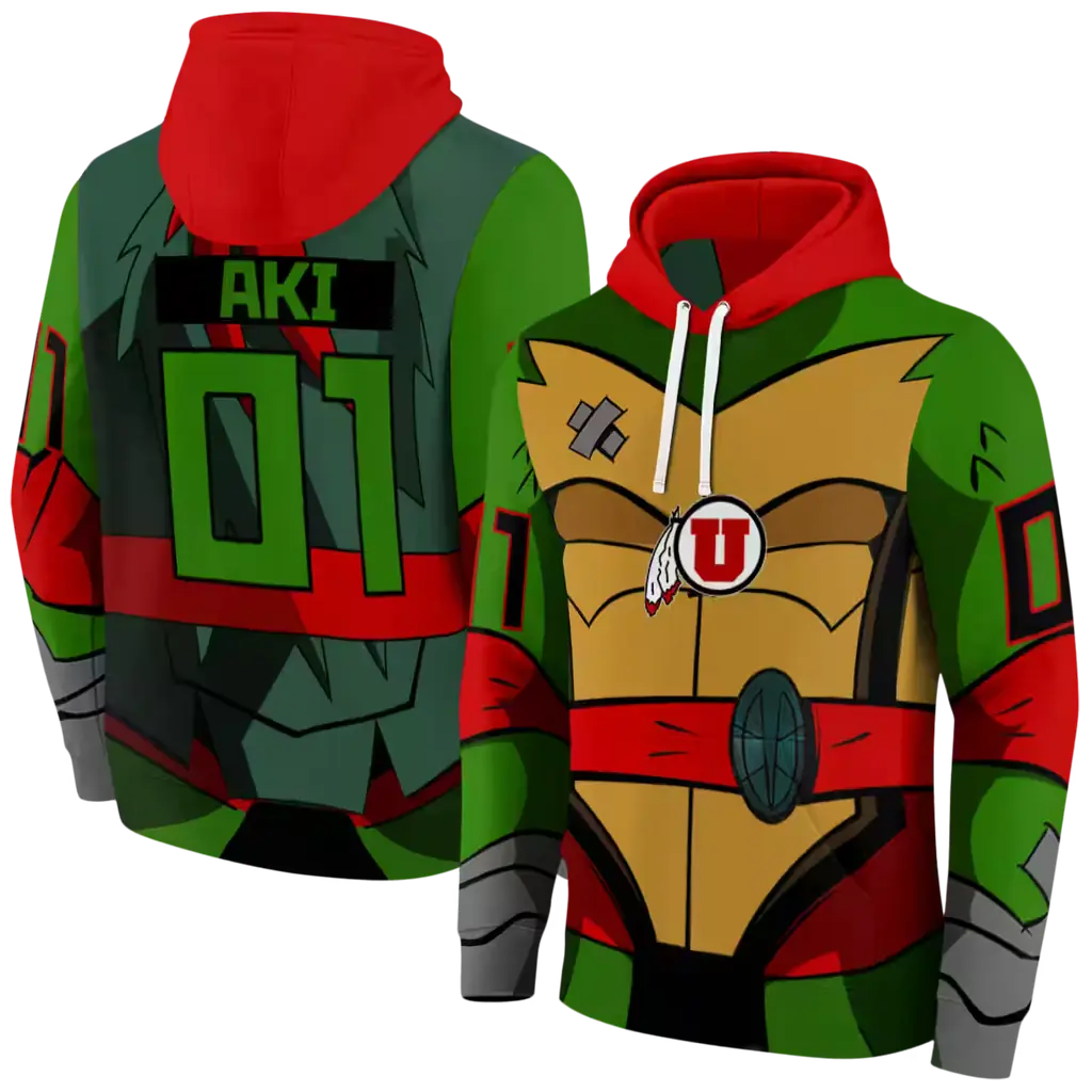 custom utah utes superhero armor red green hoodie fashion forward custom utah utes superhero armor red green hoodie fashion forward