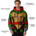 custom utah utes superhero armor red green hoodie best selling