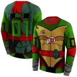 custom utah utes superhero armor red green hoodie best selling